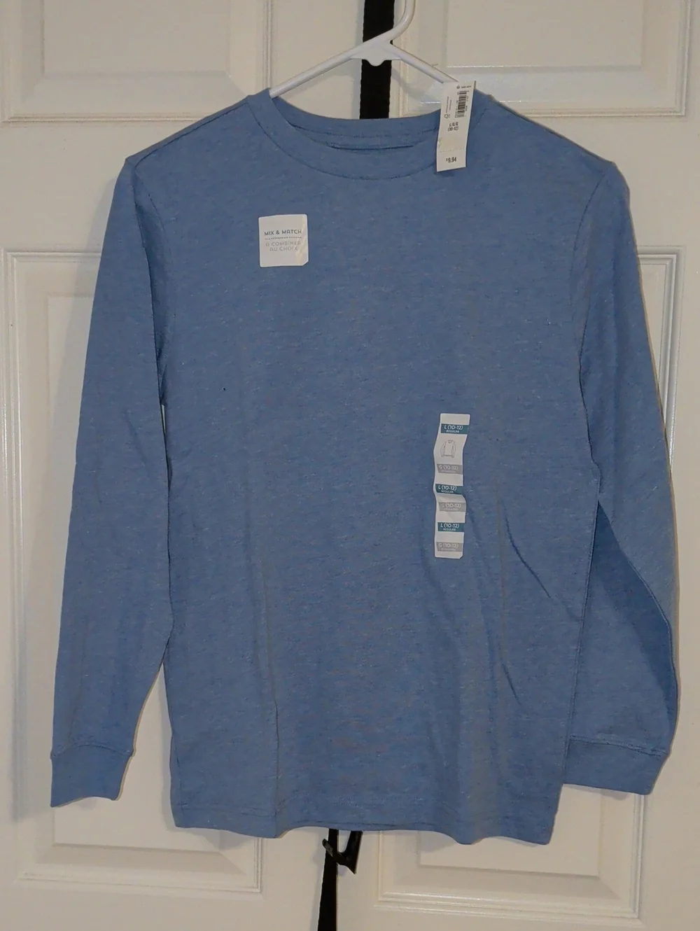 Old Navy Kids Long Sleeve Tee - Heathered Light Blue